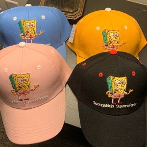4 SpongeBob graphic baseball hats